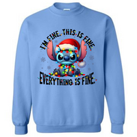 I’m Fine Blue Crewneck