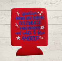 Patriotic Themed Coozies Red