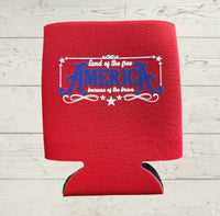 Patriotic Themed Coozies Red