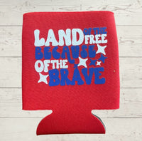 Patriotic Themed Coozies Red