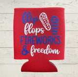 Patriotic Themed Coozies Red