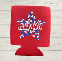 Patriotic Themed Coozies Red