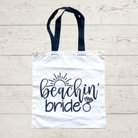 Beachin' Bride tote bag