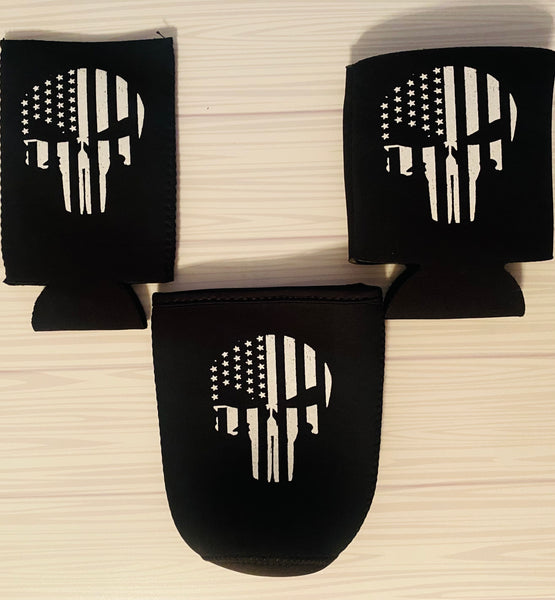 american flag punisher coozie