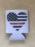 First Responder Heart Coozie